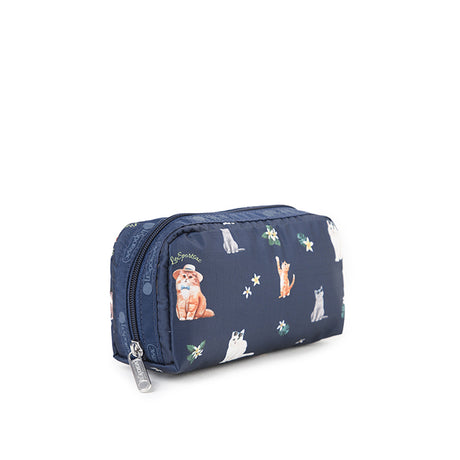 LeSportsac Unisex Pouch Rectangular Cosmetic In Tropical Meow Cat