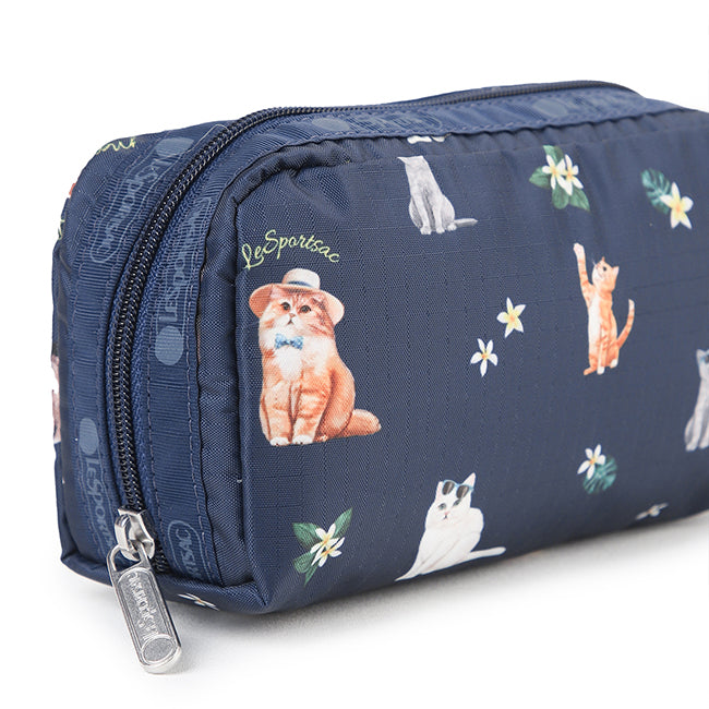 LeSportsac Unisex Pouch Rectangular Cosmetic In Tropical Meow Cat