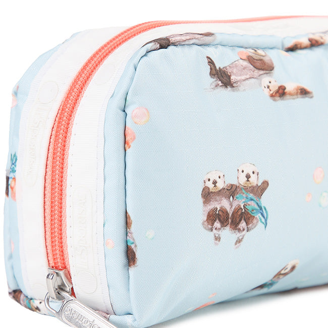 LeSportsac Unisex Pouch Rectangular Cosmetic In Floating Sea Otters