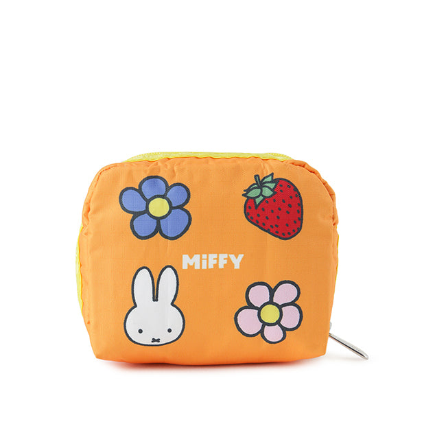 LeSportsac Unisex Pouch Square Cosmetic In Miffy Pink/Orange Sq