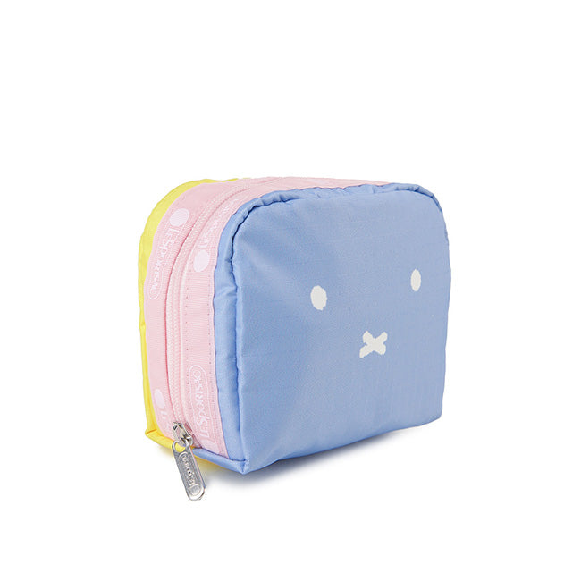 LeSportsac Unisex Pouch Square Cosmetic In Miffy Blue/Yellow Sq