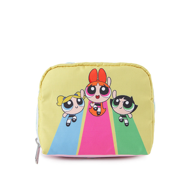 LeSportsac Unisex Pouch Square Cosmetic In Ppg Yellow/Mint Sq Cosm