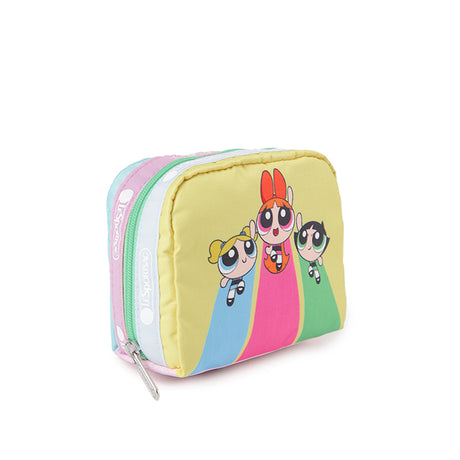 LeSportsac Unisex Pouch Square Cosmetic In Ppg Yellow/Mint Sq Cosm