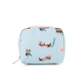 LeSportsac Unisex Pouch Square Cosmetic In Floating Sea Otters
