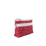 LeSportsac Unisex Pouch Cosmetic Clutch In Red Mini Hearts Wh