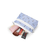 LeSportsac Unisex Pouch Cosmetic Clutch In Petite Penguins White