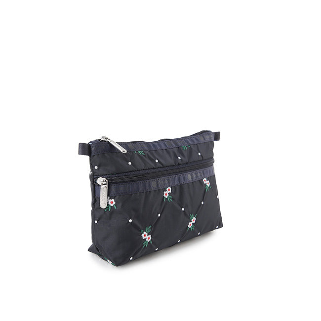 LeSportsac Unisex Pouch Cosmetic Clutch In Floral Lattice Emb