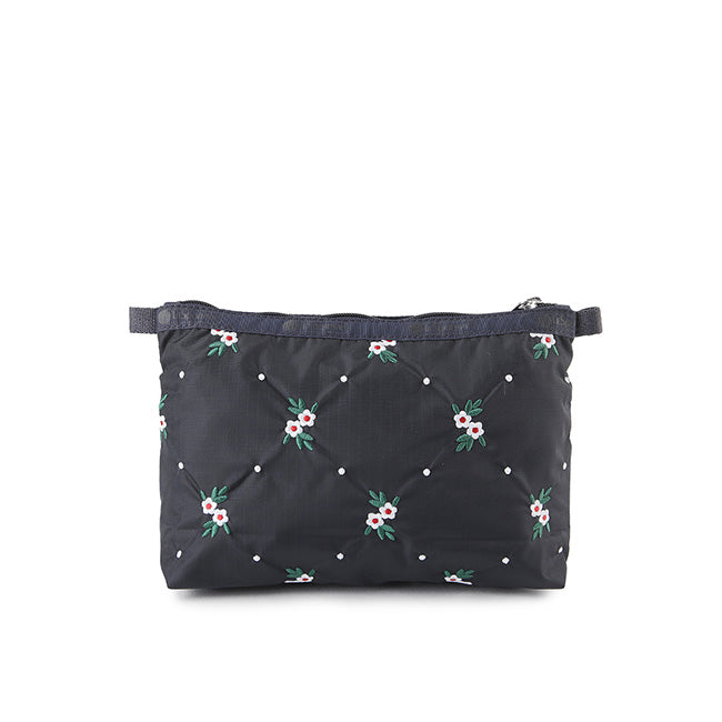 LeSportsac Unisex Pouch Cosmetic Clutch In Floral Lattice Emb