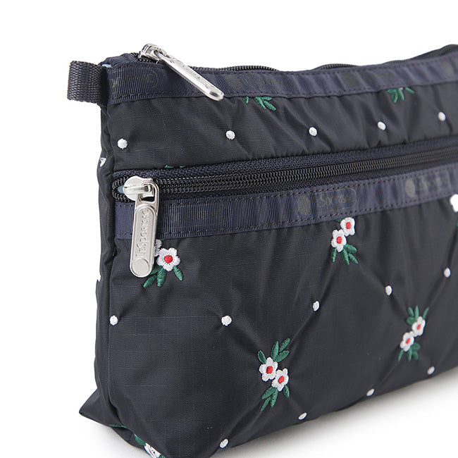 LeSportsac Unisex Pouch Cosmetic Clutch In Floral Lattice Emb