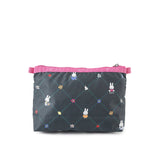 LeSportsac Unisex Pouch Cosmetic Clutch In Miffy Orchard Green/Pink
