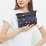 LeSportsac Unisex Pouch Cosmetic Clutch In Woof Wonderland