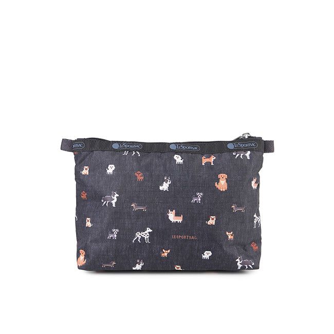 LeSportsac Unisex Pouch Cosmetic Clutch In Woof Wonderland