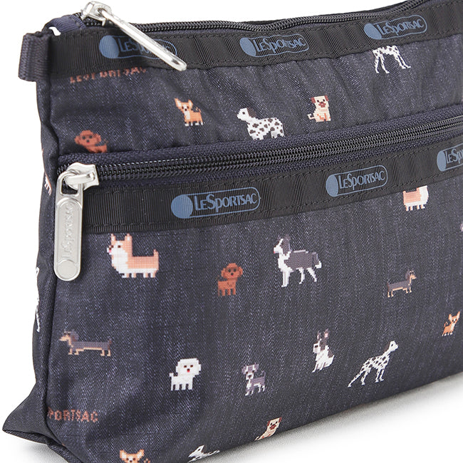 LeSportsac Unisex Pouch Cosmetic Clutch In Woof Wonderland