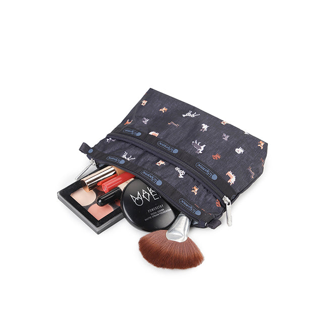 LeSportsac Unisex Pouch Cosmetic Clutch In Woof Wonderland