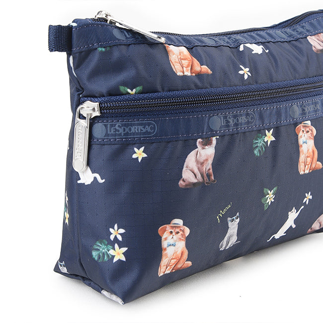 LeSportsac Unisex Bags Cosmetic Clutch In Tropical Meow Cat