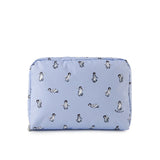 LeSportsac Unisex Pouch Xl Rectangular Cosmetic In Petite Penguins White