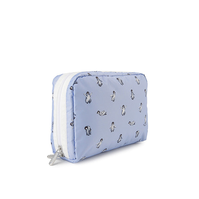 LeSportsac Unisex Pouch Xl Rectangular Cosmetic In Petite Penguins White