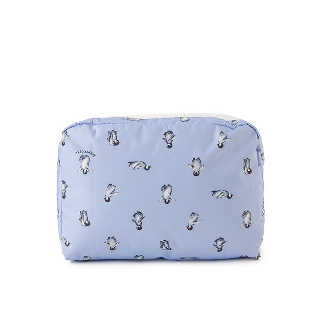 LeSportsac Unisex Pouch Xl Rectangular Cosmetic In Petite Penguins White