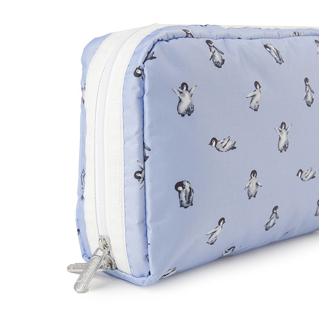 LeSportsac Unisex Pouch Xl Rectangular Cosmetic In Petite Penguins White