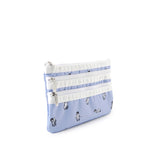 LeSportsac Unisex Pouch 3-Zip Cosmetic In Petite Penguins White