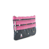 LeSportsac Unisex Pouch 3-Zip Cosmetic In Miffy Orchard Green/Pink