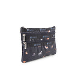 LeSportsac Unisex Pouch 3-Zip Cosmetic In Woof Wonderland