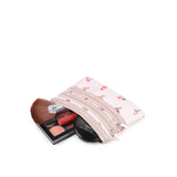 LeSportsac Unisex Pouch 3-Zip Cosmetic In Flamingo Party