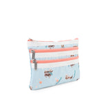 LeSportsac Unisex Pouch 3-Zip Cosmetic In Floating Sea Otters