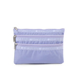 LeSportsac Unisex Pouch 3-Zip Cosmetic In Periwinkle Dream