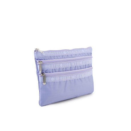 LeSportsac Unisex Pouch 3-Zip Cosmetic In Periwinkle Dream