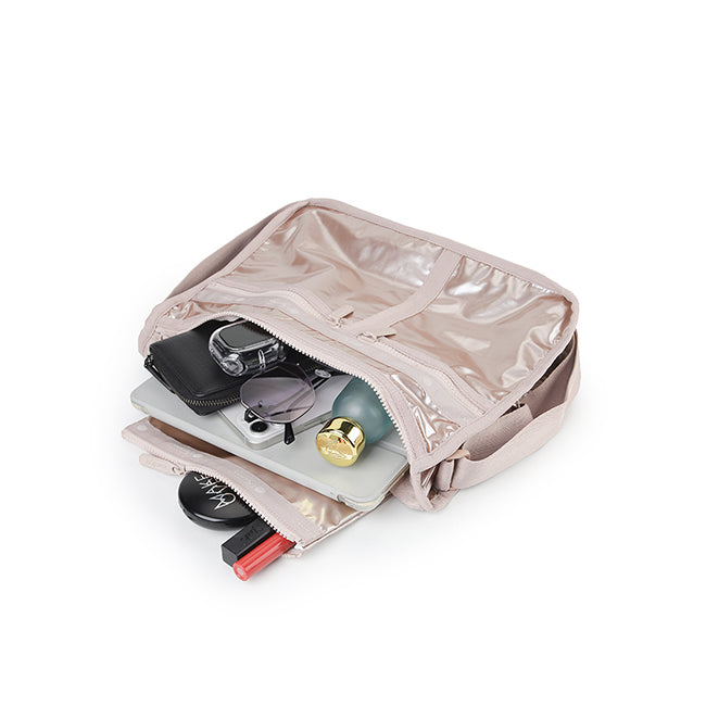 LeSportsac Unisex Bags Deluxe Everyday Bag In Rose Gold Shine