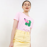 Hush Puppies Pakaian Wanita T Shirt Liunic Prava In Pink