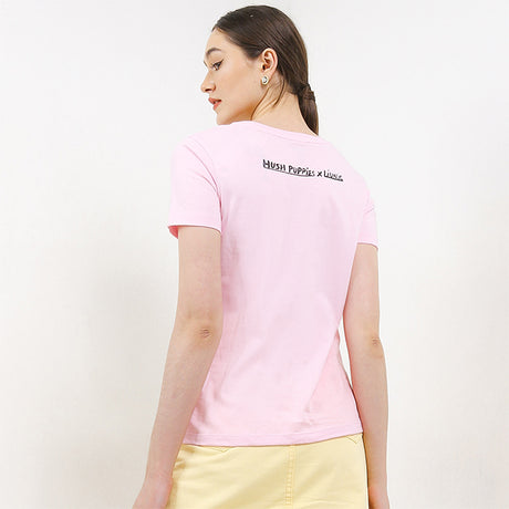 Hush Puppies Pakaian Wanita T Shirt Liunic Prava In Pink
