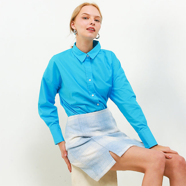 Hush Puppies Pakaian Kemeja Wanita Dc Zanna In Blue
