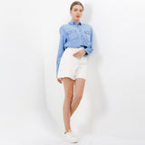 Hush Puppies Pakaian Wanita Denim Animal Fest Slappe In Light Blue
