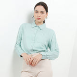 Hush Puppies Pakaian Wanita Shirt Workwear Aiki In Sage