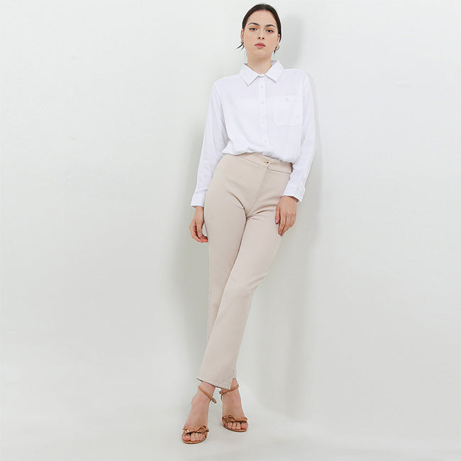 Hush Puppies Pakaian Wanita Shirt Workwear Aiki In White