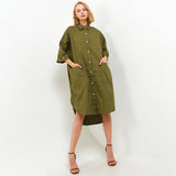 Hush Puppies Pakaian Dress Wanita Dc Lawrence In Olive