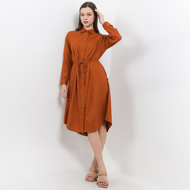 Hush Puppies Pakaian Wanita Dress Bohlani In Camel