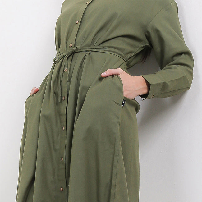 Hush Puppies Pakaian Wanita Dress Bohlani In Olive