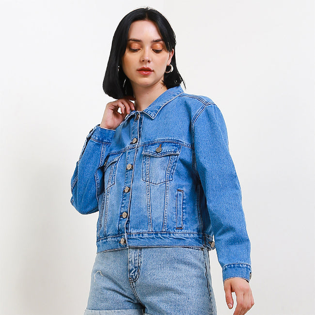 Hush Puppies Pakaian Denim Wanita Euginia In Light Blue