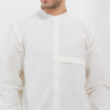 Hush Puppies Pakaian Pria Shirt Linen Coseta In Off White