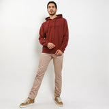 Hush Puppies Pakaian Sweater Pria Munched 3 In Maroon