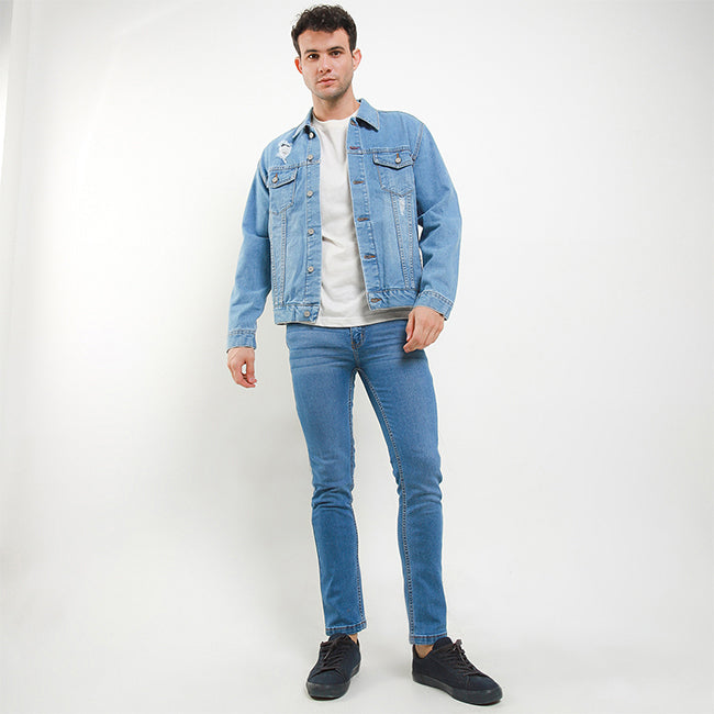 Hush Puppies Pakaian Pria Denim Sade In Medium Blue