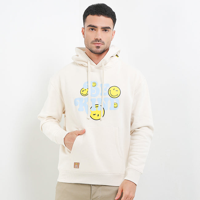 Hush Puppies Men Outerwear Be Kind X Smileyworld Hoodie In Cream