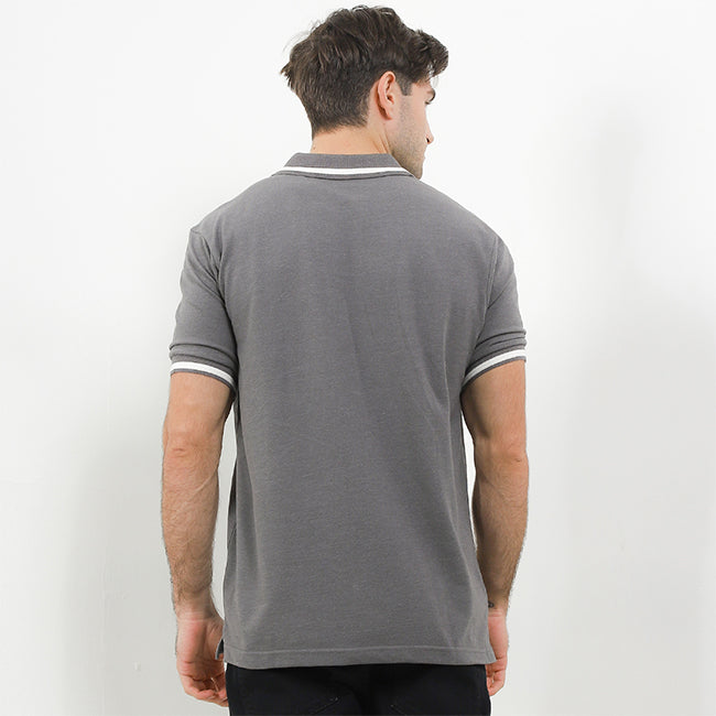 Hush Puppies Pakaian Pria Polo Bsc Arion 2 In Dark Grey