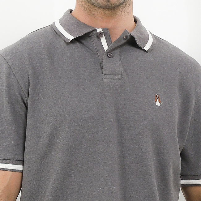 Hush Puppies Pakaian Pria Polo Bsc Arion 2 In Dark Grey