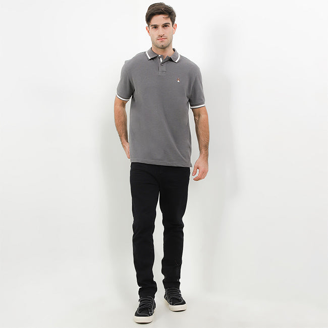 Hush Puppies Pakaian Pria Polo Bsc Arion 2 In Dark Grey