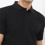 Hush Puppies Pakaian Pria Eleveted Class Polo In Black
