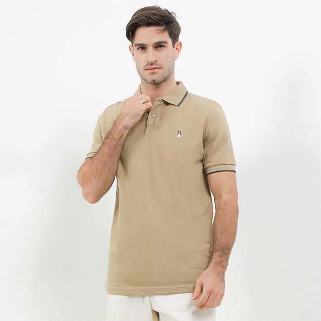 Hush Puppies Pakaian Pria Polo Fore In Khaki